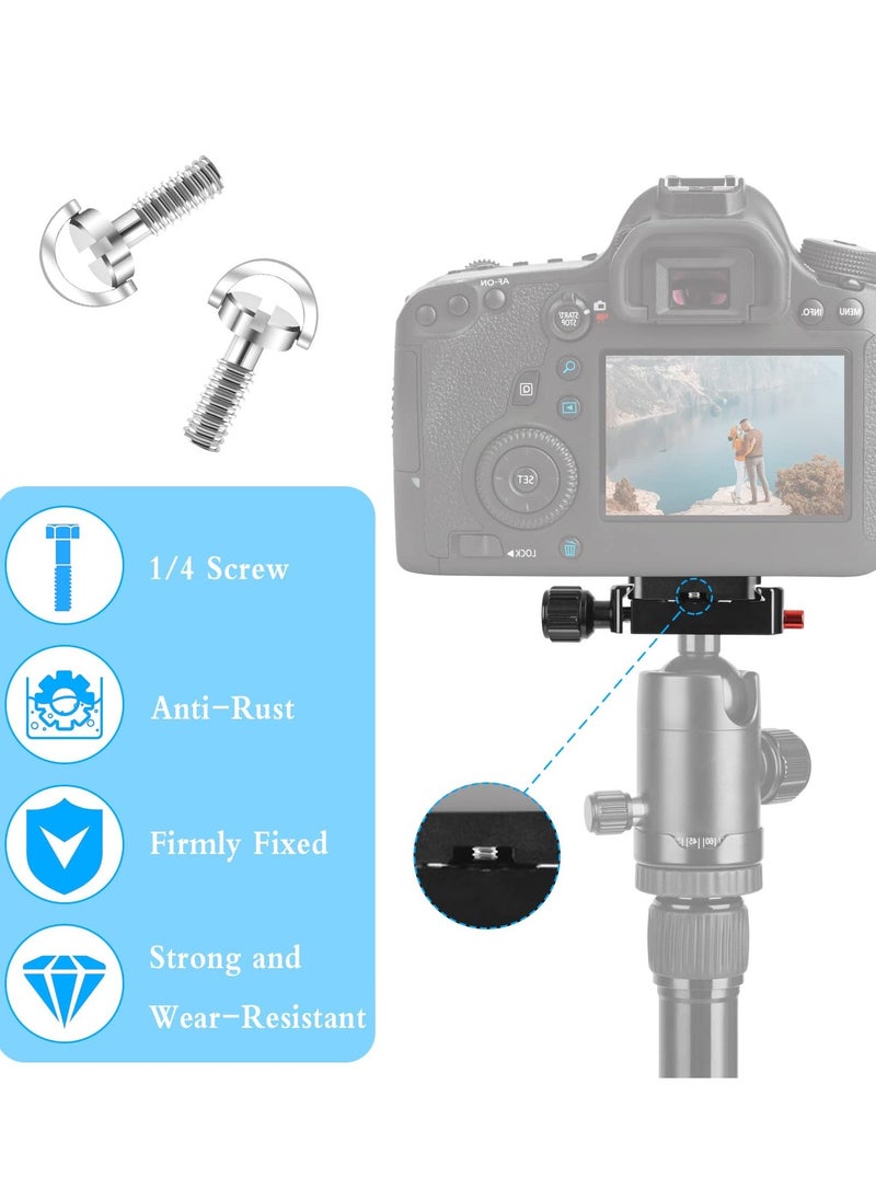 Excefore Camera Mounting Screws Set, 5Pcs 0.25 Inch Stainless Steel D-Ring Screws for Camera Tripod, Camera Fixing and Release Screw Kit, 0.83 * 0.62 inch  - Image 5