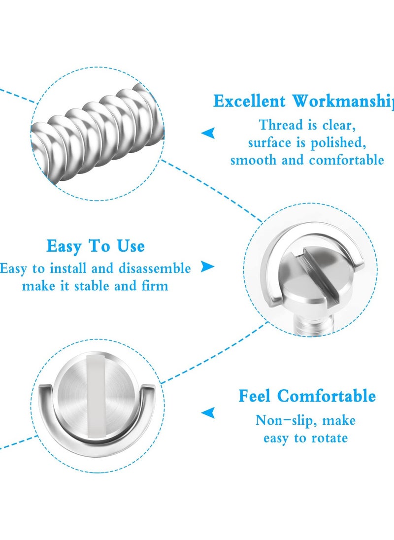 Excefore Camera Mounting Screws Set, 5Pcs 0.25 Inch Stainless Steel D-Ring Screws for Camera Tripod, Camera Fixing and Release Screw Kit, 0.83 * 0.62 inch  - Image 3