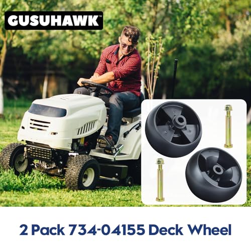 GUSUHAWK 2 Pack 73404155 Deck Wheel Replaces Cub Cadet 73404155 73404155 for Cub Cadet GT1554 LT1042 LTX1046VT LT1050 RZT L54 XT1 LT46 XT1 LT50 ZT1 50 ZT1 54 ZT3 60 Craftsman LT2000 Decks - Image 3