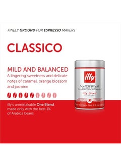 Illy illy Classico Espresso Ground Coffee, Medium Roast, Classic Roast with Notes of Chocolate & Caramel, 100% Arabica Coffee, All-Natural, No Preservatives, 8.8 oz, Ground for Espresso Machines  - Image 3