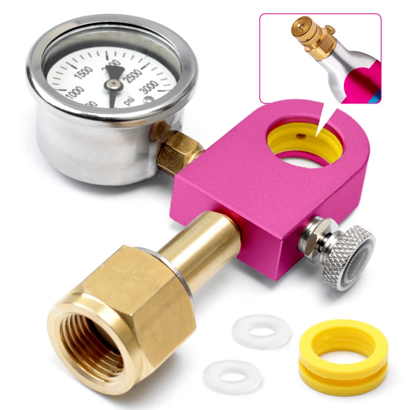 YUXIVCNE Soda Refill Adapter for Filling Soda maker pink Co2 Cylinder CO2 refilling Adapter Compatible with DUO Terra Art pink soda Cylinder Purple upgraded 