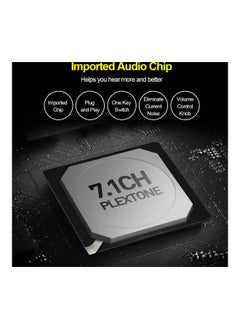 أراليفي بطاقة صوت خارجية Gs3 مزود بمنفذ USB 2.0 وقناة افتراضية 7.1 افتراضية أسود  - Image 3