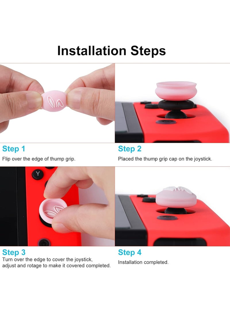 Cute Thumb Grip Caps for Nintendo Switch/Lite/OLED, Kawaii Magic Moon Joy-Stick Button Stick Cover 3D Analog Ergonomic Cap for NS Controller Joy-Cons (Luna) - Image 5