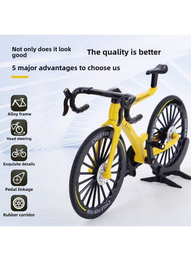 Mountain Bike Model Cross-country 1:8 Simulation Mini Alloy Bicycle Ornaments Children's Toys Batch-Color:713669-phoenix Alloy Bike-pink  - Image 3