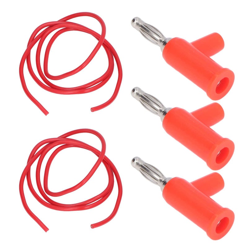 Red Electrical Test Leads Set 10 Pieces 30 60VDC 19A 4mm Banana Plug Brass ABS - Image 5