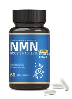 مااك10 فورميولاز بديل مكمل NMN - ليبوسومال NMNH (ثنائي هيدرونيكوتيناميد أحادي النوكليوتيد) - مكمل NAD عالي النقاء لمكافحة الشيخوخة والطاقة والتركيز - 60 كبسولة - 250 مجم  - Image 1