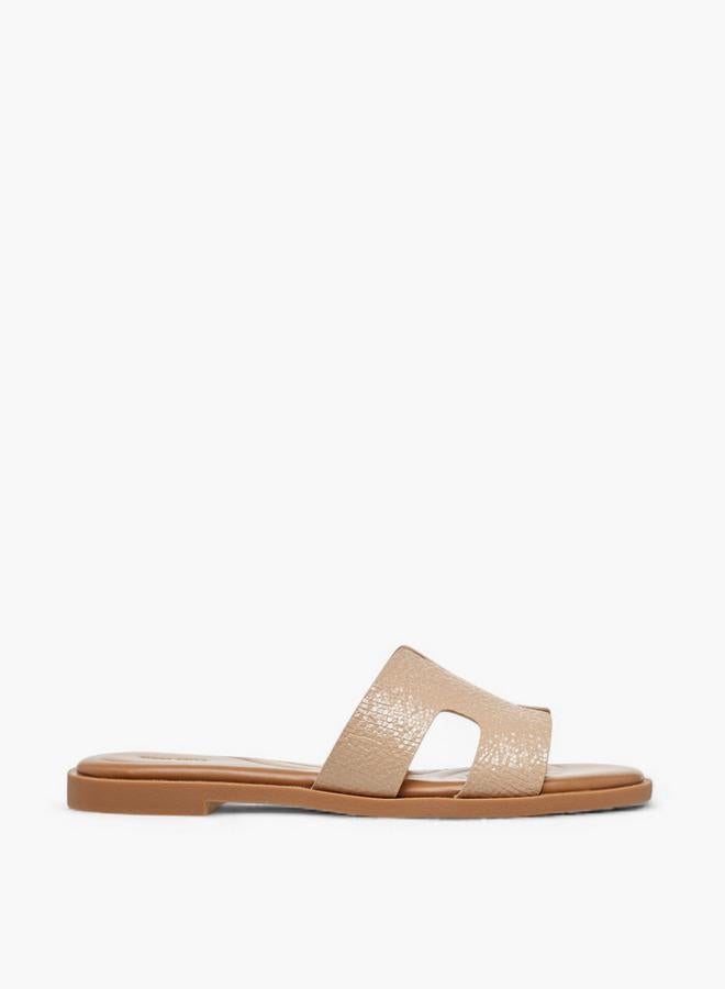 Flora Bella By Shoexpress Textured Slip-On Sandals - Image 1