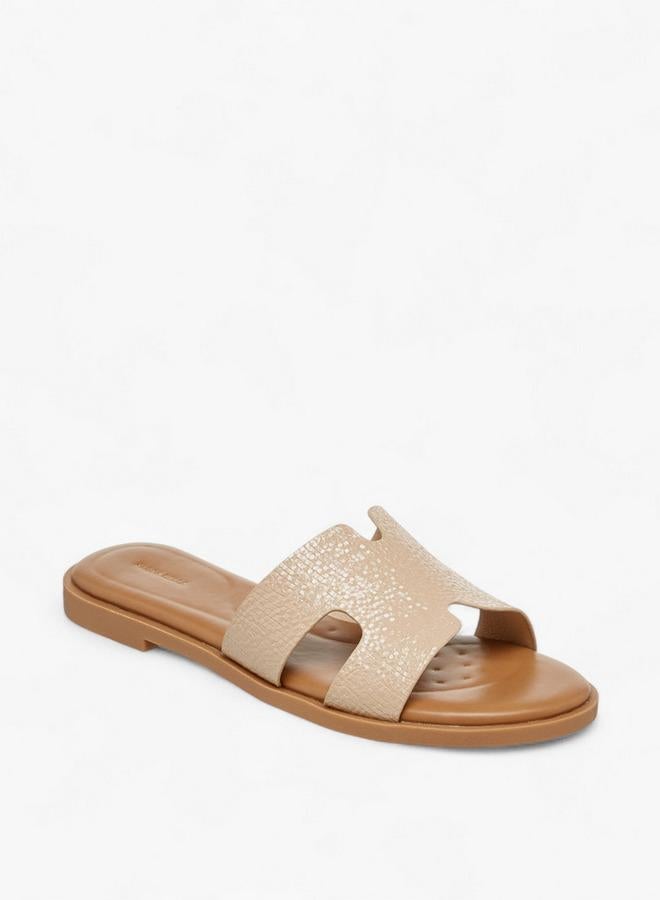 Flora Bella By Shoexpress Textured Slip-On Sandals - Image 2