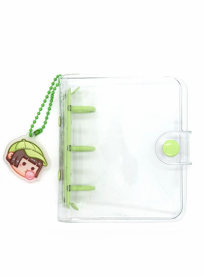 Generic - Mini Transparent Notebook with Keychain, Soft PVC Binder Cover, 3 Ring Planner Protector, Includes Inner Pages - Image 1