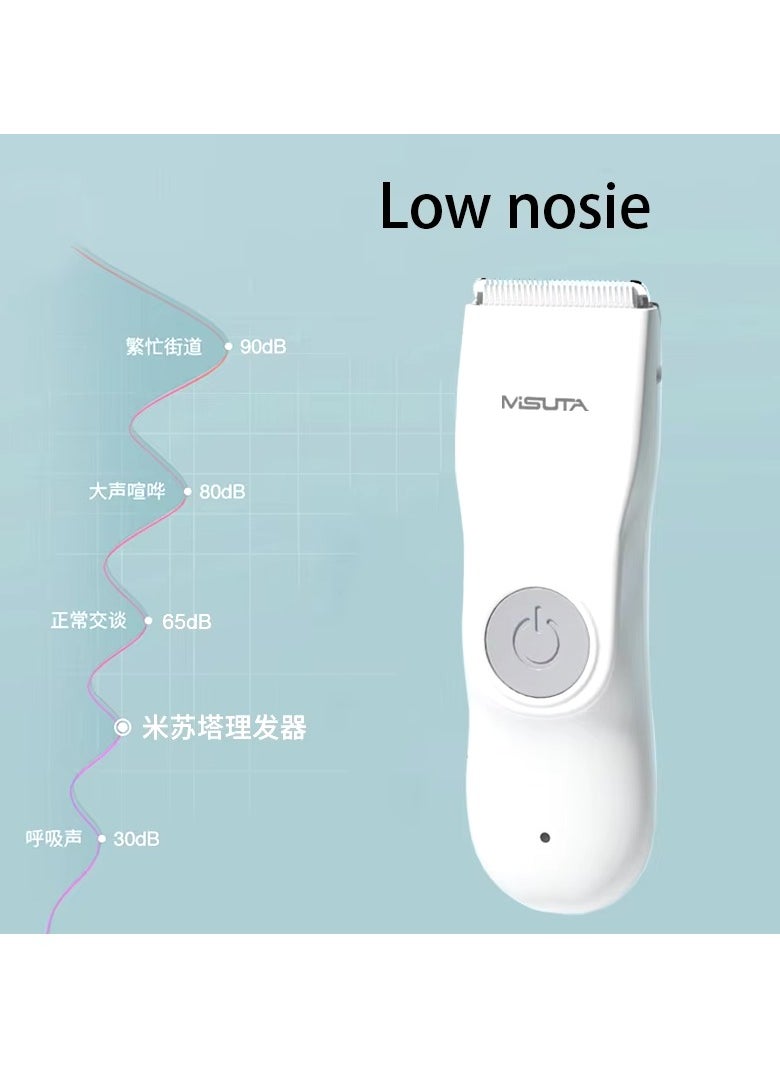 kiddoz - Light Sound Baby Electric Hair Clipper Waterproof Battery - Blue - Image 1