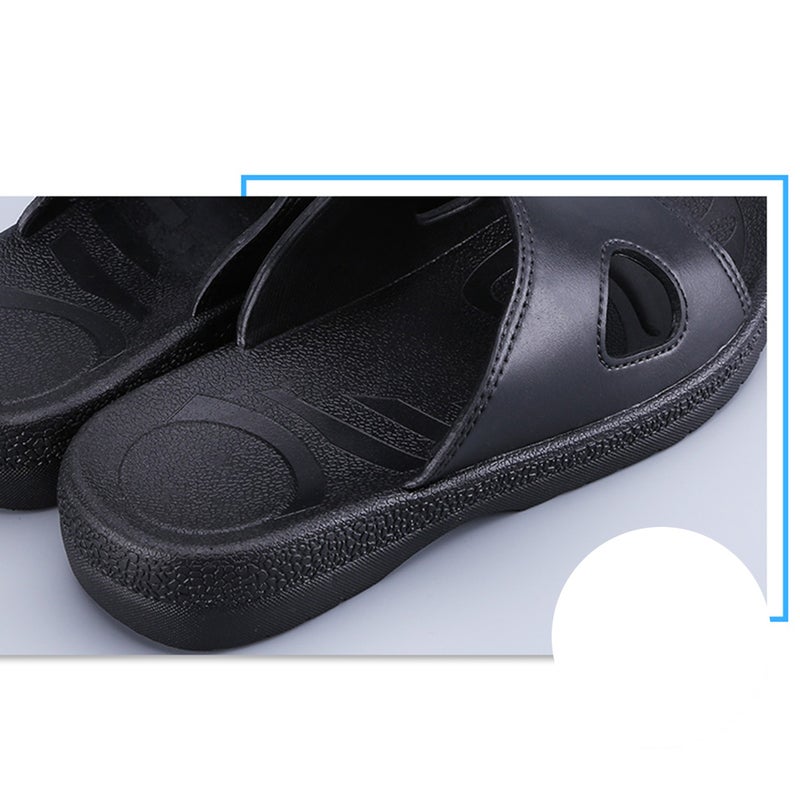Anti-Static Slippers Clean Dust-Free Protective Slippers Clean Working Shoes Women(PU Bottom,40 Yards,Black) - Image 5