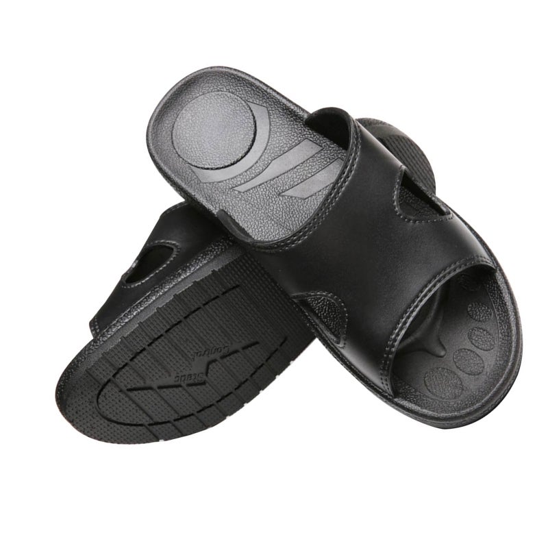 Anti-Static Slippers Clean Dust-Free Protective Slippers Clean Working Shoes Women(PU Bottom,40 Yards,Black) - Image 1