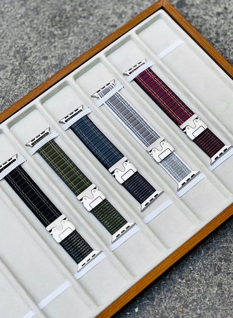 Lacoz Lacoz Hummer Loop Watch Band With Adjustable Buckles for 42 /44/ 45/ 46/ 49 mm Smartwatches Pack Of 5  - Image 1
