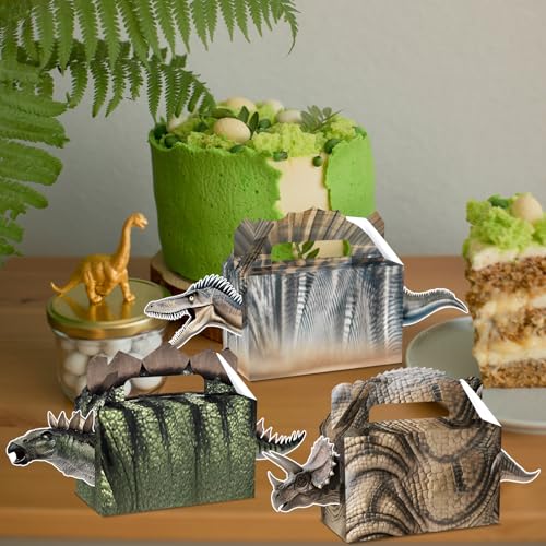 Oitnlaughter 12PCS Dinosaur Party Favor Box Dino Theme Birthday Party Favor Boxes for Dinosaur Park World Parties Supplies Treat Bags Boxes for Dino Theme Birthday Presents Decorations, Serves 12 Guests - Image 5