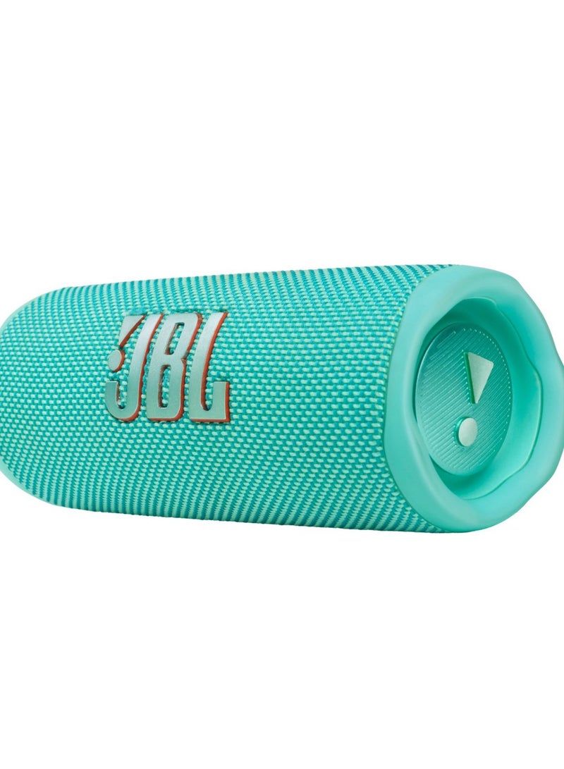 JBL Flip 6 Portable Bluetooth Speaker, Powerful Sound and Deep Bass, IPX7 Waterproof, 12 Hours of Playtime, JBL PartyBoost for Multiple Speaker Pairing for Home, Outdoor and Travel, Teal Teal - Image 3