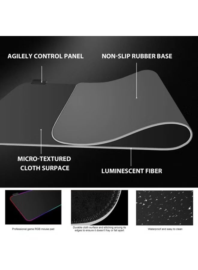 VINSOC Gaming RGB keyboard Mouse Pad - Image 3