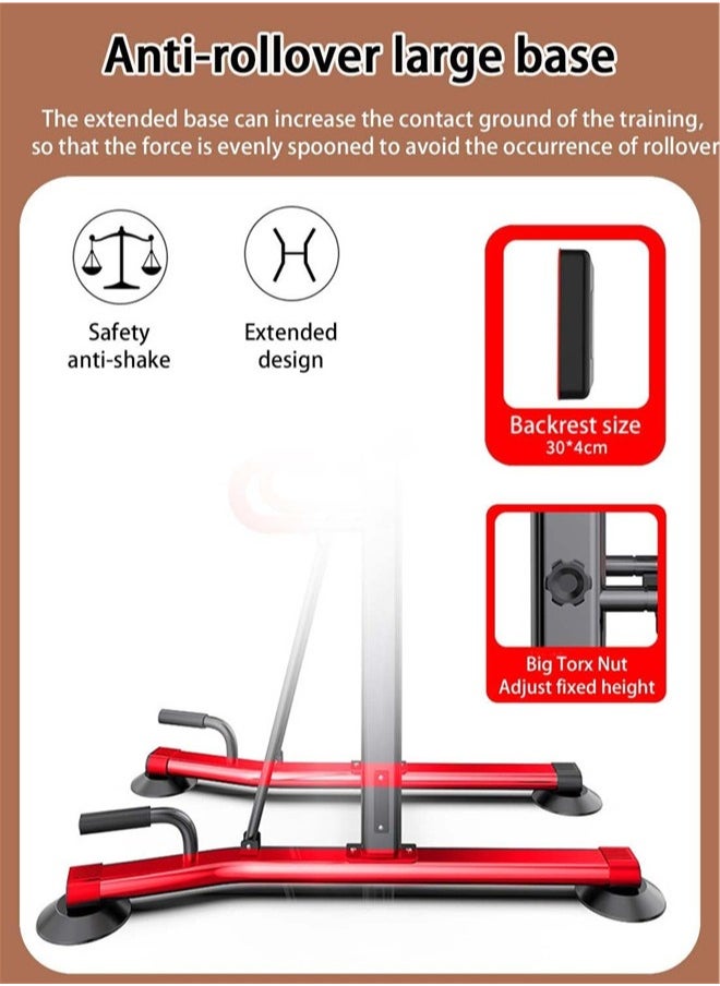 Denzoz - Power Tower Upgrade Adjustable Multi-Function Pull Up Bar Power Tower Dip Station Home Gym Strength Training Fitness Equipment 330 LBS with Backrest - Image 1