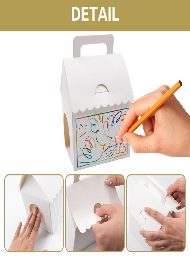 SnowTing 24 PCS Dog Party Favors Boxes with Handle and Window, White House Shape Colorable Adopt a Puppy Favors Boxes Decorations for Pet Party Birthday Wedding Candy Gift Giving - Image 3