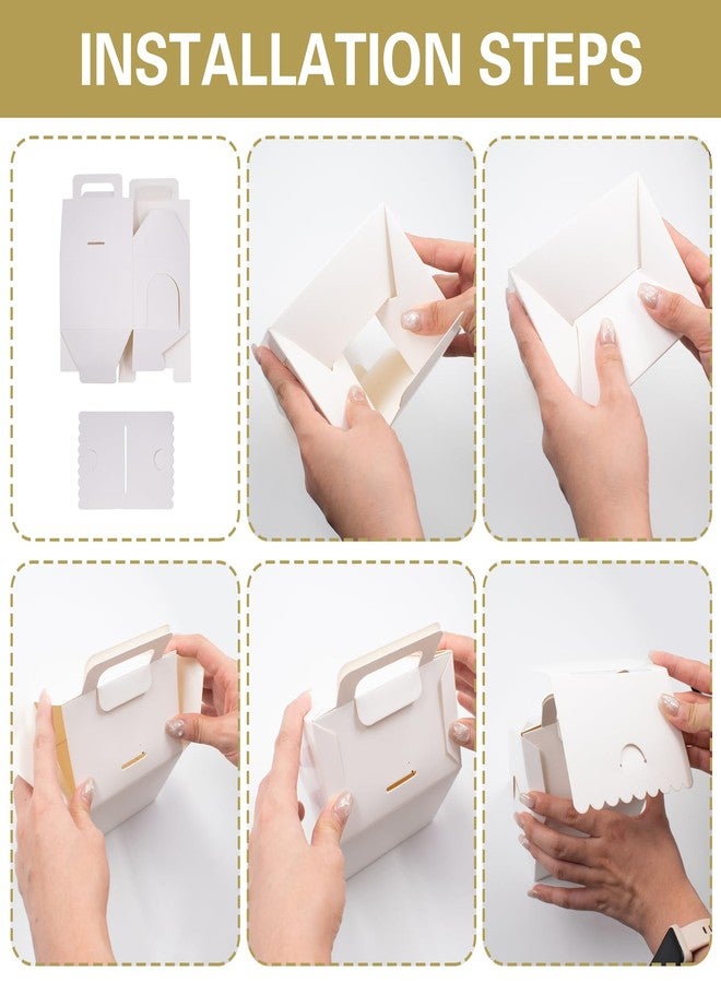 SnowTing 24 PCS Dog Party Favors Boxes with Handle and Window, White House Shape Colorable Adopt a Puppy Favors Boxes Decorations for Pet Party Birthday Wedding Candy Gift Giving - Image 2