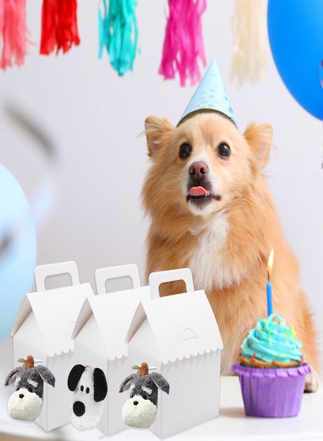 SnowTing 24 PCS Dog Party Favors Boxes with Handle and Window, White House Shape Colorable Adopt a Puppy Favors Boxes Decorations for Pet Party Birthday Wedding Candy Gift Giving - Image 5