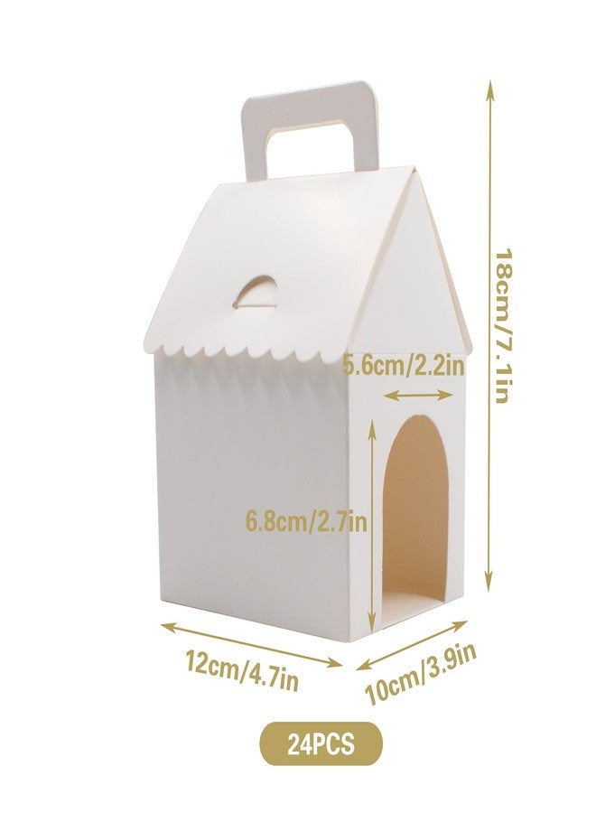 SnowTing 24 PCS Dog Party Favors Boxes with Handle and Window, White House Shape Colorable Adopt a Puppy Favors Boxes Decorations for Pet Party Birthday Wedding Candy Gift Giving - Image 4