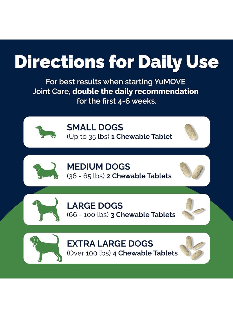 Yumove Hip & Joint Supplement for Dogs with Glucosamine, Hyaluronic Acid, Green Lipped Mussel & Omega 3 Joint Supplement - Regular and Advanced Strength (300ct, Chewable Tablets) - Image 3