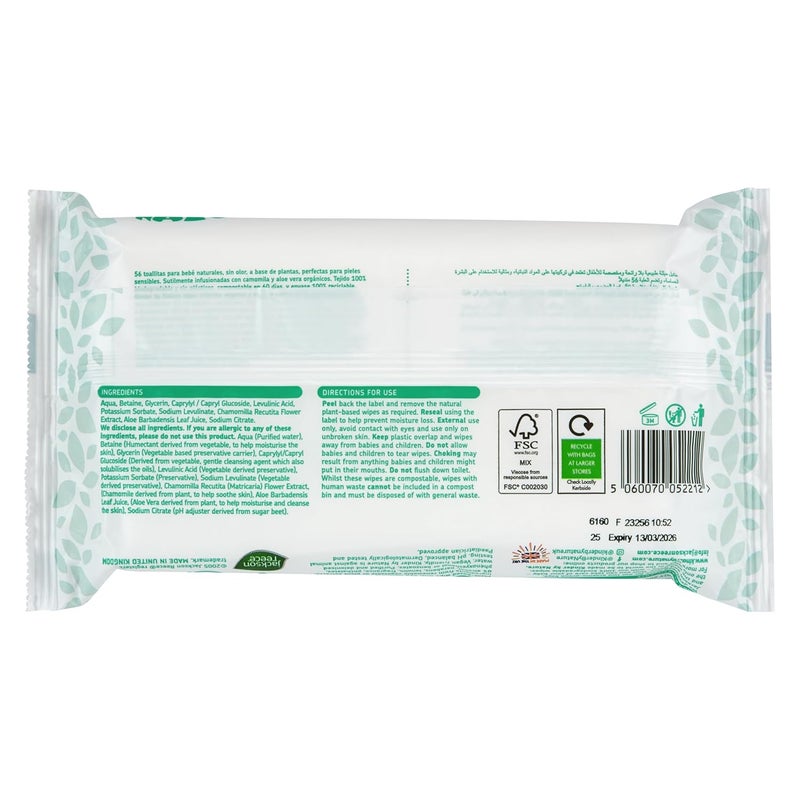 jackson reece Kinder by Nature Plant Based Baby Wipes  100 Biodegradable  Compostable 672 Count 12 Packs of 56  99 PlantBased Ingredients PlasticFree Wipes - Image 4