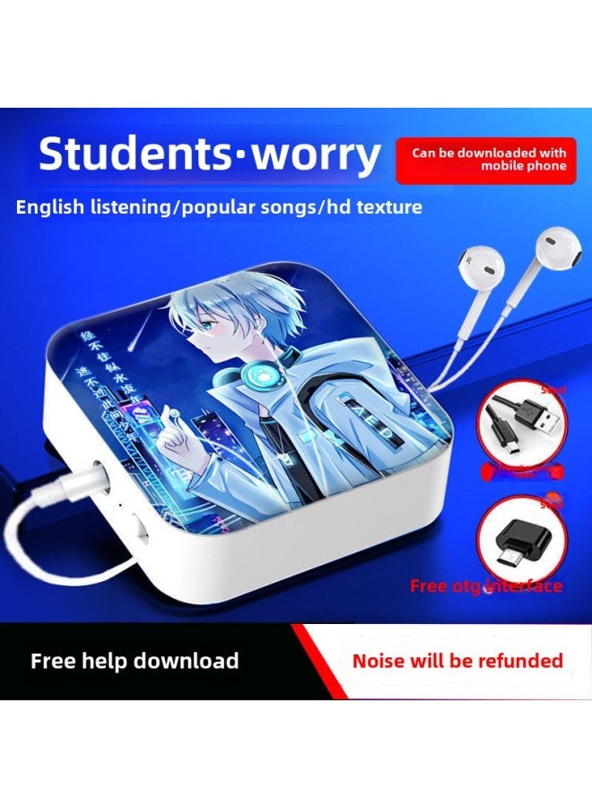 Mp3 Walkman Mini Music Player Girls Listening To Songs Junior Senior High School English Listening Sports Small Mp4 Strawberry-Body Color:Girl's Monologue-Memory Capacity:MP3 Headphone Memory Card "with Korean Pop Songs]  - Image 4