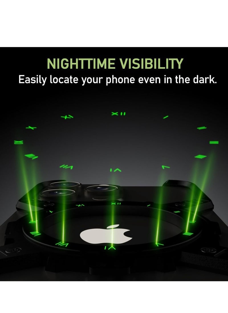 general Case for iPhone 16 Pro Max, Aluminum Alloy Mechanical Gear Case with 360° Rotating Stand, Compatible with MagSafe(golden) - Image 2