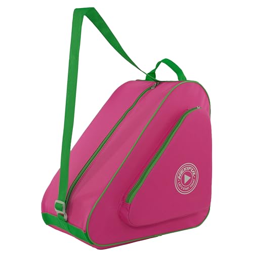HEXIFUL Skate Bag to Carry Ice Skates Inline Skates Roller Skates and Quad Skates for Both Kids and Adults RoseGreen 011 HXFSKB000 - Image 1