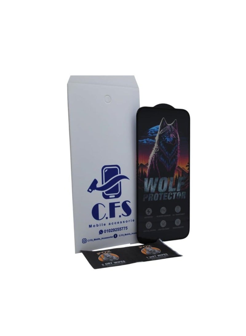 Wolf Protector Design Tempered Glass Screen Protector for Apple iPhone 16 Pro Max - Clear & Black - Image 2