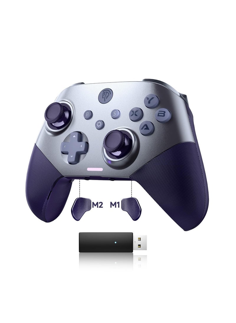EasySMX X10 PC Controller for Black Myth: Wukong - Enhanced Wireless Bluetooth Controller with a Swappable Faceplate/Hall Joysticks and Triggers for PC/Switch/Steam/Android TV/Android and iOS Mobile(Purple)  - Image 1