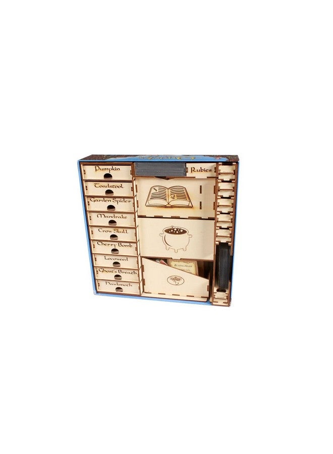 The Broken Token Game Organizer Compatible with Quacks of Quedlinburg - Wooden Game Organizing Box with Multiple Trays - Image 4