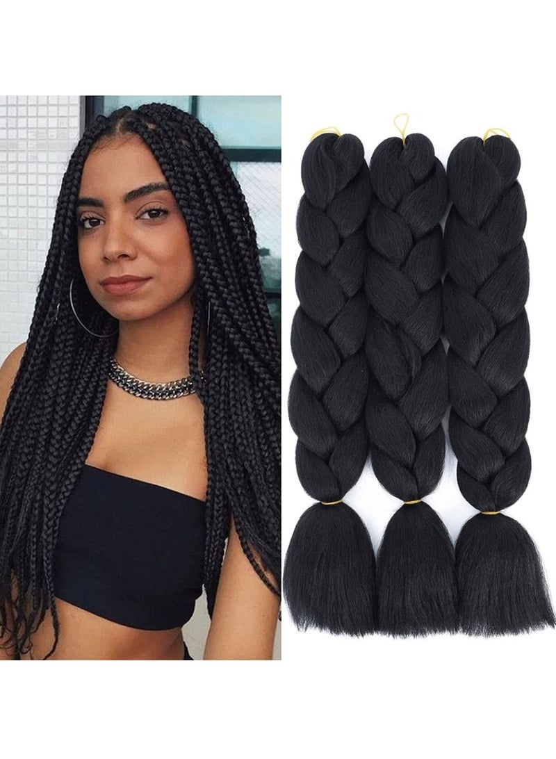 Estelle Premium Original Ultra Braid of 3 Color Black 50 Grey - Image 1