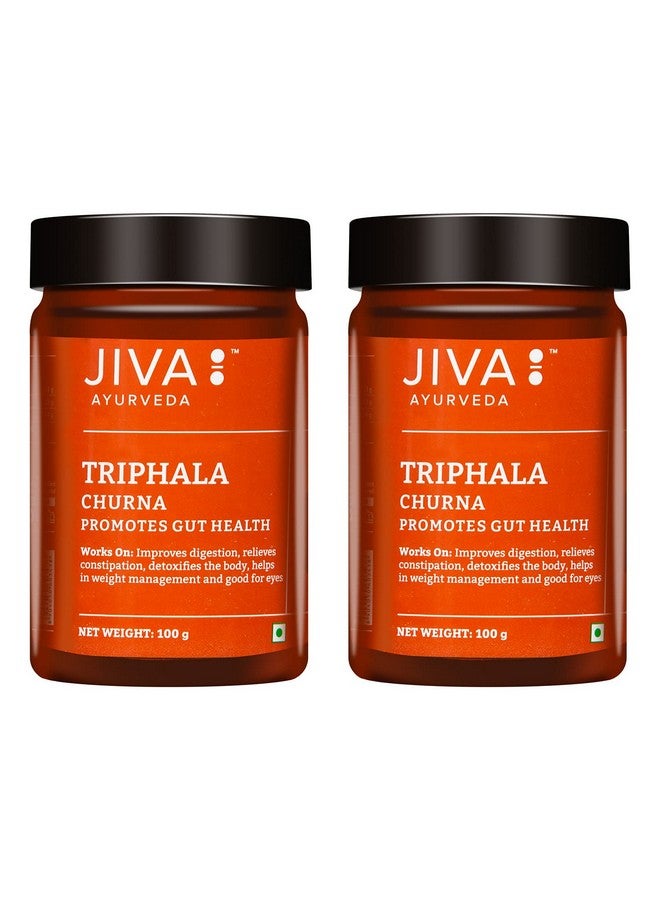 Jiva Triphala Churna 100Gm | 100% Ayurvedic Formulation Made Of Harad, Amla, & Bahaida | Detoxifies The Body, Improves Digestion & Metabolism (Pack Of 2) - Image 1