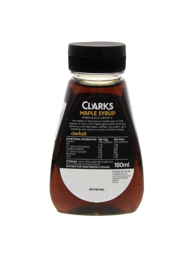 clarks Pure Canadian Maple Syrup Amber & Rich Grade A Liberating Sweetness 180 ML - Image 2