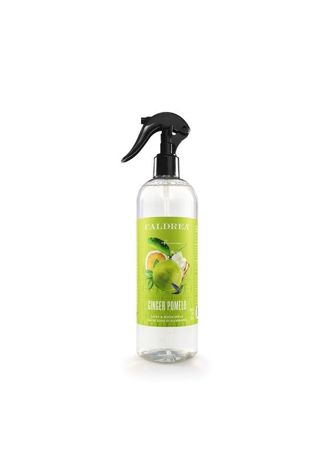 Caldrea معطر هواء بخاخ الكتان والغرف، مصنوع من الزيوت الأساسية، ومكونات مشتقة من النباتات وأخرى مختارة بعناية، رائحة الزنجبيل والحمضيات، 16 أونصة (قد يختلف التعبئة)، 666567 - Image 1