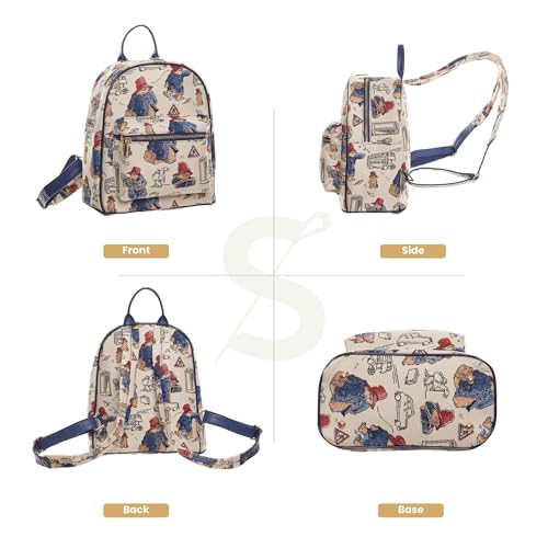 Signare Tapestry Women Backpack Rucksack Casual Daypack With Paddington Bear Design (DAPK-PADD) - Image 2