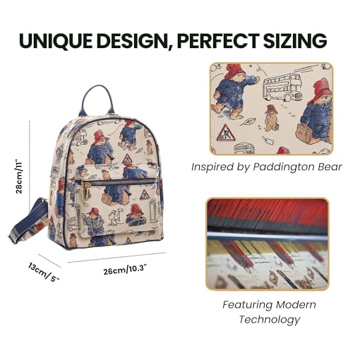 Signare Tapestry Women Backpack Rucksack Casual Daypack With Paddington Bear Design (DAPK-PADD) - Image 3