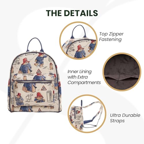 Signare Tapestry Women Backpack Rucksack Casual Daypack With Paddington Bear Design (DAPK-PADD) - Image 4