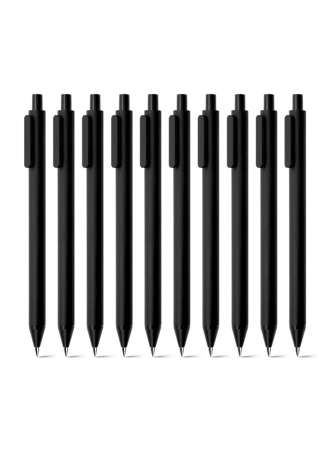 Kaco Pure Gel Pens Black Ink 0.7 Mm Medium Point, 10 Pieces Set, Original Design, Quick Drying Aesthetic Note Taking Pens Office Supplies Cute Stationery (10 Black) - Image 1