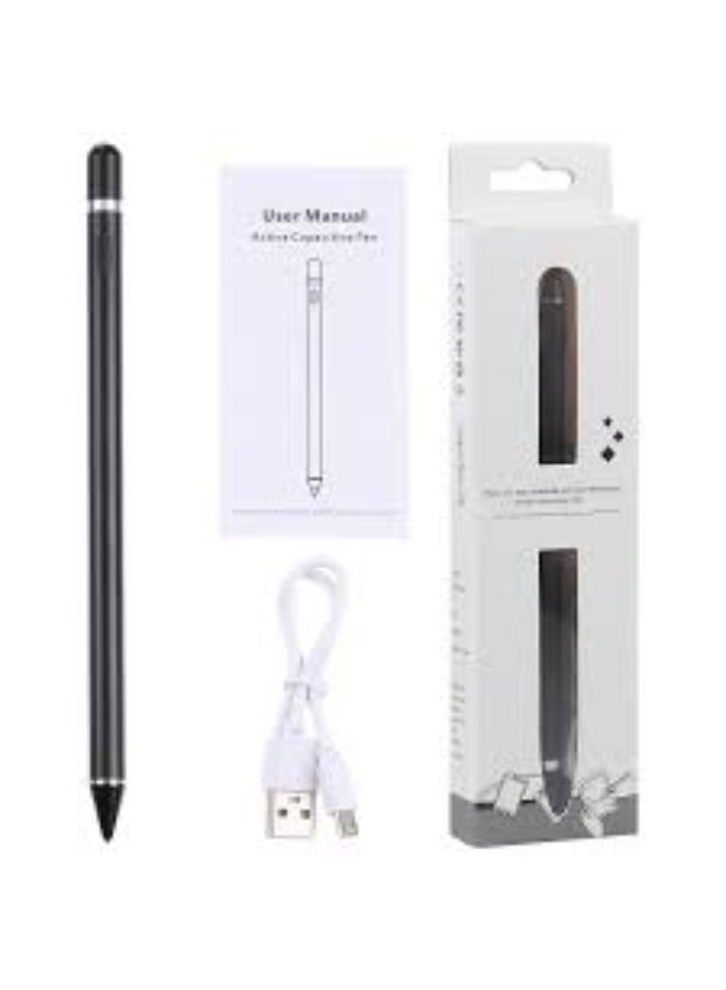 قلم لمس نشط برأس دقيق للهواتف والأجهزة اللوحية - توافق عالمي وبطارية قابلة للشحن - Image 1