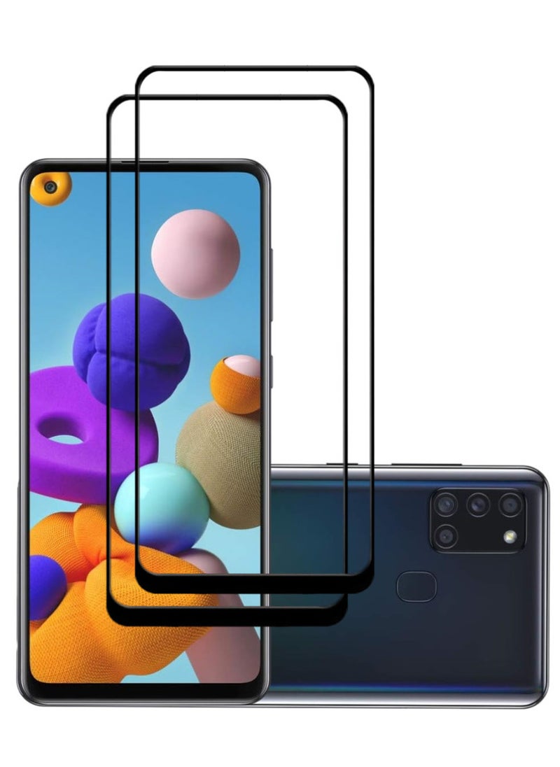 ACLIX 2 Pieces Antistatic ESD Dustproof Premium Quality High Definition Tempered Glass Screen Protector Designed For Samsung Galaxy A21s - Image 1