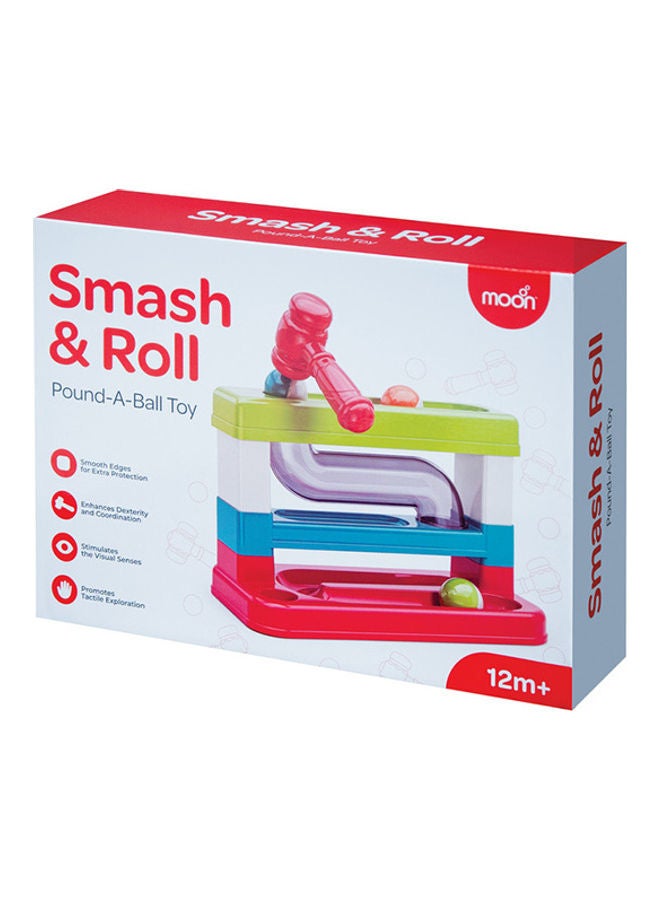 Moon Smash And Roll-Pound-A-Ball Toy Fine Motor Skills Developmental Hammer With Ball Baby Learning Fun Ramp Tower For Boys, Girls – 12M Plus - Image 5
