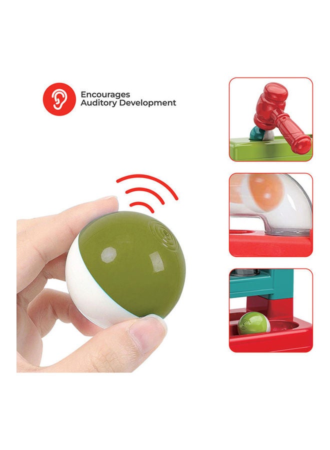 Moon Smash And Roll-Pound-A-Ball Toy Fine Motor Skills Developmental Hammer With Ball Baby Learning Fun Ramp Tower For Boys, Girls – 12M Plus - Image 3