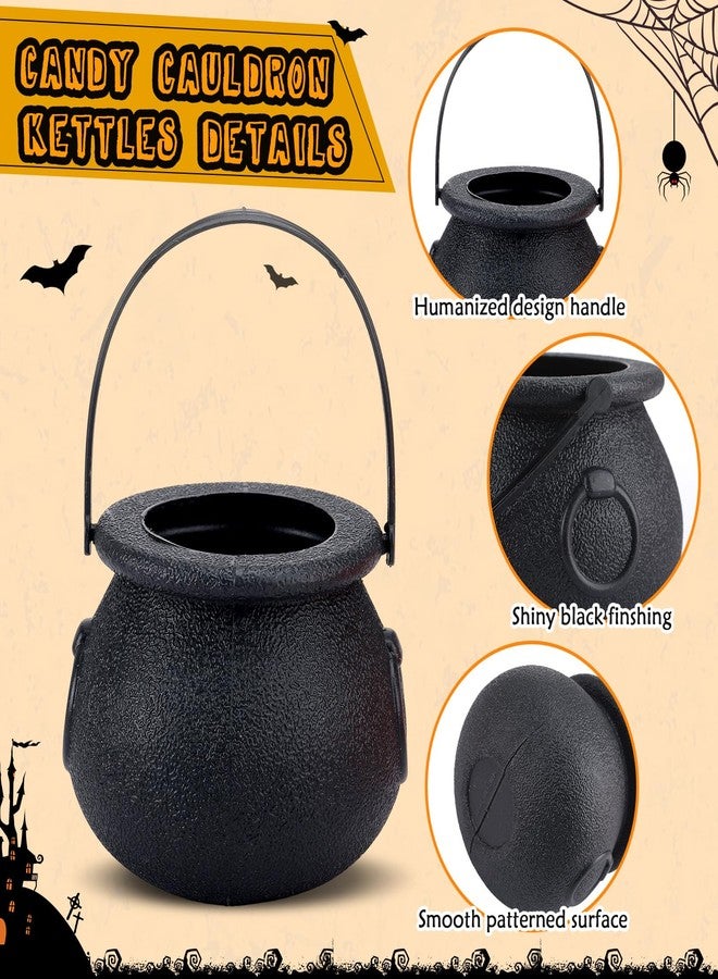 Liliful 72 Pcs Halloween Mini Pumpkin Bucket Jack O Lantern Witch Cauldron Small Spooky Halloween Candy Cauldron Pot Portable Pumpkin Buckets for Party - Image 3