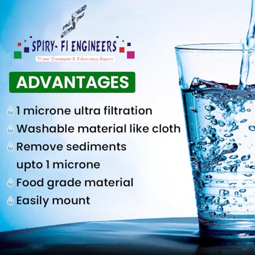 SPIRY FI ENGINEERS Dual-Stage 5 Micron & 1 Micron Water Filter Bag ? 4" Dia x 20" Length for Industrial Filtration Efficiency - Image 2
