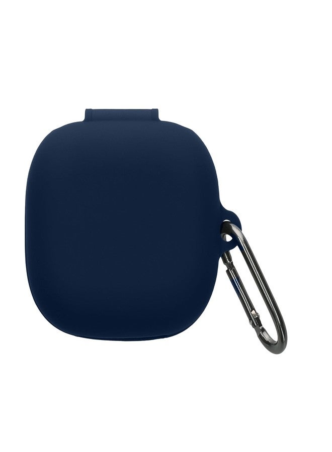 kwmobile Silicone Cover Compatible with Anker Soundcore AeroFit 2 - Case Cover Stick-On Skin with Clip - Dark Blue - Image 1