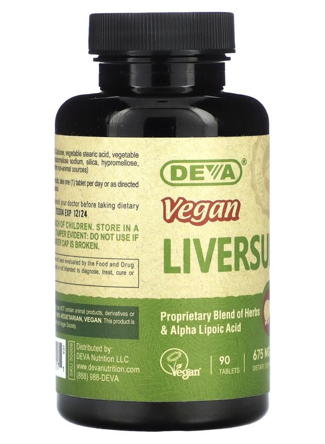 Deva Vegan Liversup 675 mg  90 Tablets - Image 2
