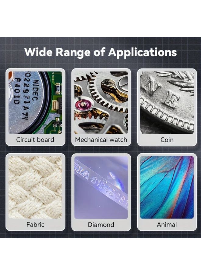 White Digital Microscope 500x Magnification Portable Handheld For Electronics Repair - Image 4